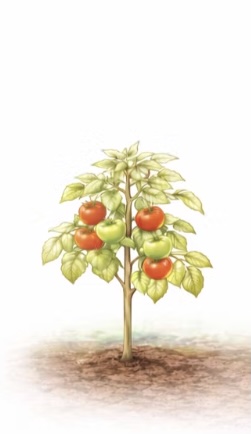 Normal Growth - Tomato plant without stimulation