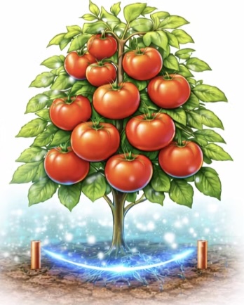 Increased Growth Hormones - Thriving plant with abundant fruit